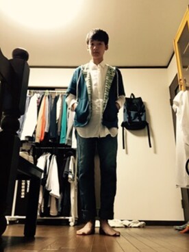 「白シャツ」｜MOOKさん（メンズ・170cm・10代）の夏コーディネート