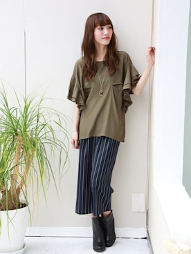 「REAL CUBE（リアルキューブ）のアイテム」を使った、REALCUBEさん（レディース・158cm）の春コーディネート