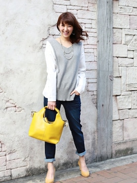 「REAL CUBE（リアルキューブ）のアイテム」を使った、REALCUBEさん（レディース・169cm）の春コーディネート