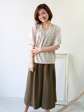 「スカーチョ」｜REALCUBEさん（レディース・155cm）の春コーディネート