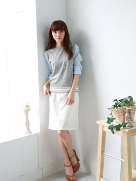 「REAL CUBE（リアルキューブ）のアイテム」を使った、REALCUBEさん（レディース・158cm）の春コーディネート