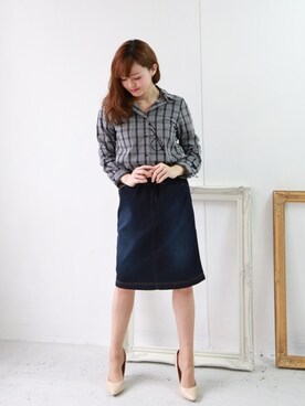 「REAL CUBE（リアルキューブ）のアイテム」を使った、REALCUBEさん（レディース・155cm）の春コーディネート