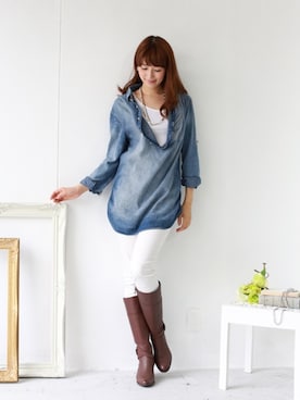 「REAL CUBE（リアルキューブ）のアイテム」を使った、REALCUBEさん（レディース・169cm）の春コーディネート