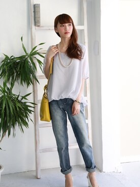 「REAL CUBE（リアルキューブ）のアイテム」を使った、REALCUBEさん（レディース・158cm）の春コーディネート