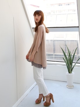 「REAL CUBE（リアルキューブ）のアイテム」を使った、REALCUBEさん（レディース・158cm）の春コーディネート