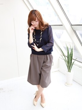 「REAL CUBE（リアルキューブ）のアイテム（トップス）」を使った、REALCUBEさん（レディース・155cm）の春コーディネート