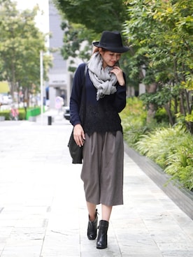 「ガウチョパンツ」｜REALCUBEさん（レディース・155cm）の春コーディネート