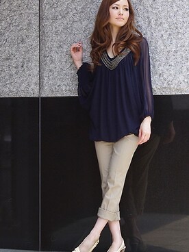 「REAL CUBE（リアルキューブ）のアイテム」を使った、REALCUBEさん（レディース・155cm）の春コーディネート