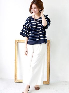 「REAL CUBE（リアルキューブ）のアイテム」を使った、REALCUBEさん（レディース・155cm）の春コーディネート