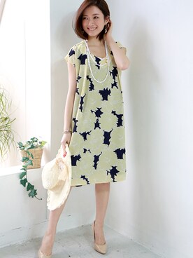 「REAL CUBE（リアルキューブ）のアイテム」を使った、REALCUBEさん（レディース・155cm）の春コーディネート