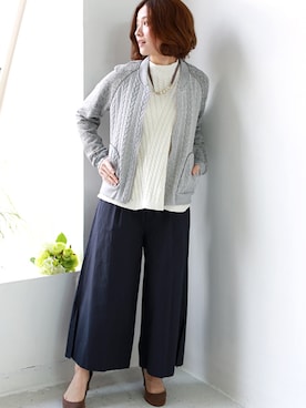 「REAL CUBE（リアルキューブ）のアイテム（ブルゾン）」を使った、REALCUBEさん（レディース・155cm）の春コーディネート