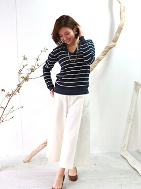 「REAL CUBE（リアルキューブ）のアイテム」を使った、REALCUBEさん（レディース・155cm）の春コーディネート