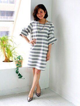 「REAL CUBE（リアルキューブ）のアイテム」を使った、REALCUBEさん（レディース・155cm）の春コーディネート