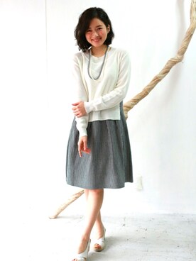 「REAL CUBE（リアルキューブ）のアイテム」を使った、REALCUBEさん（レディース・155cm）の春コーディネート