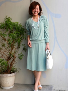 「REAL CUBE（リアルキューブ）のアイテム」を使った、REALCUBEさん（レディース・155cm）の春コーディネート