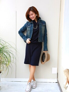 「REAL CUBE（リアルキューブ）のアイテム」を使った、REALCUBEさん（レディース・155cm）の春コーディネート