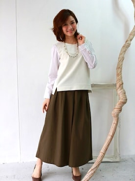 「スカーチョ」｜REALCUBEさん（レディース・155cm）の春コーディネート