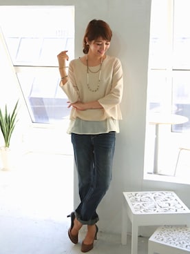 「REAL CUBE（リアルキューブ）のアイテム」を使った、REALCUBEさん（レディース・169cm）の春コーディネート