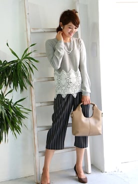 「ガウチョパンツ」｜REALCUBEさん（レディース・169cm）の春コーディネート