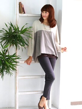 「REAL CUBE（リアルキューブ）のアイテム」を使った、REALCUBEさん（レディース・169cm）の春コーディネート