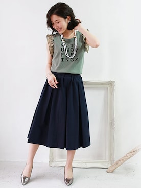 「REAL CUBE（リアルキューブ）のアイテム」を使った、REALCUBEさん（レディース・155cm）の春コーディネート