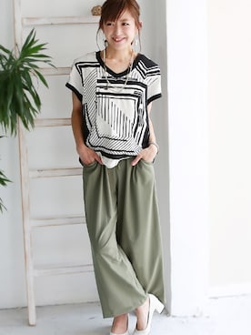 「REAL CUBE（リアルキューブ）のアイテム」を使った、REALCUBEさん（レディース・160cm）の春コーディネート