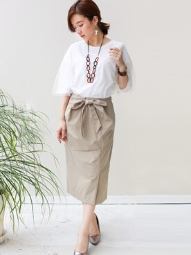 「REAL CUBE（リアルキューブ）のアイテム」を使った、REALCUBEさん（レディース・155cm）の夏コーディネート