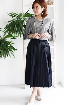 「REAL CUBE（リアルキューブ）のアイテム」を使った、REALCUBEさん（レディース・155cm）の夏コーディネート