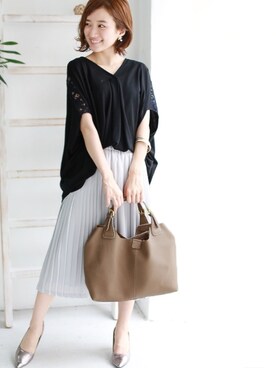 「REAL CUBE（リアルキューブ）のアイテム」を使った、REALCUBEさん（レディース・155cm）の夏コーディネート