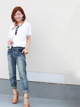 「REAL CUBE（リアルキューブ）のアイテム」を使った、REALCUBEさん（レディース・155cm）の夏コーディネート