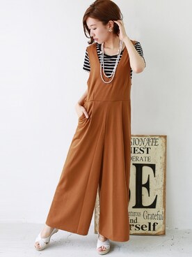 「REAL CUBE（リアルキューブ）のアイテム」を使った、REALCUBEさん（レディース・155cm）の夏コーディネート