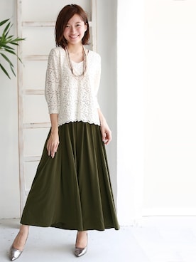 「REAL CUBE（リアルキューブ）のアイテム」を使った、REALCUBEさん（レディース・155cm）の夏コーディネート