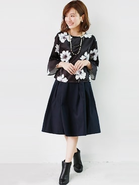 「REAL CUBE（リアルキューブ）のアイテム（トップス）」を使った、REALCUBEさん（レディース・155cm）の秋コーディネート