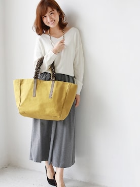 「REAL CUBE（リアルキューブ）のアイテム」を使った、REALCUBEさん（レディース・155cm）の秋コーディネート