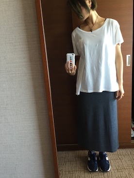 「アイテム（ドレス、グレー系）」を使った、あきさん（レディース・163cm）の夏コーディネート