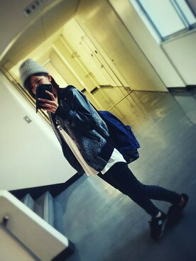 「Hawkins（ホーキンス）のアイテム（シューズ、ブラック系）」を使った、  ｲ ｹ ﾀ **さん（レディース・162cm）の秋コーディネート