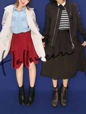 「my friend**のアイテム（その他、その他）」を使った、  ｲ ｹ ﾀ **さん（レディース・162cm）の秋コーディネート