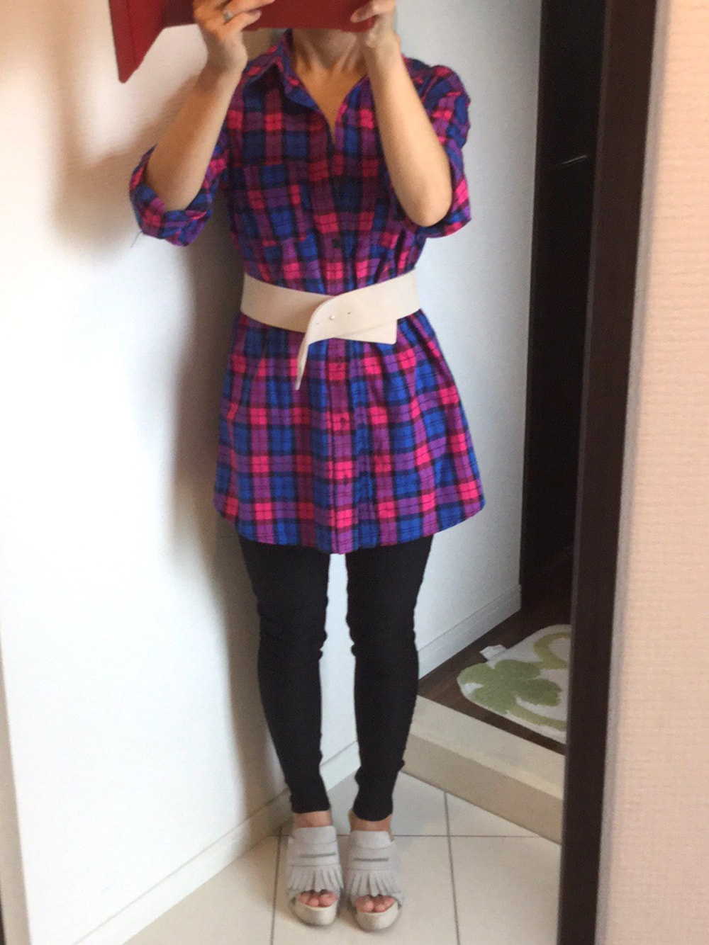 「HIGHLAのアイテム（シャツ/ブラウス、その他）」を使った、Ai Asakaさん（レディース・157cm）の夏コーディネートの1枚目の写真