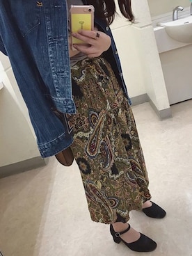 「45R」｜「アイテム（デニムジャケット）」を使った、ニコさん（レディース・152cm）の秋コーディネート