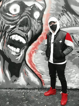 「hater（ヘイター ）のアイテム」を使った、ZION P (MC耀宗）さん（メンズ・170cm）の冬コーディネート