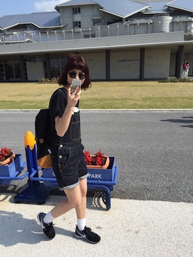 「アイテム（サロペット/オーバーオール）」を使った、akaneさん（レディース・163cm・10代）の冬コーディネート