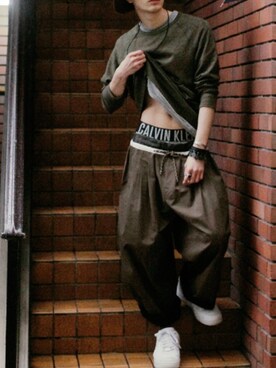 KENSHIRO IWAI :岩井拳士朗さんの（Calvin Klein Underwear | カルバンクラインアンダーウェア）を使ったコーディネート