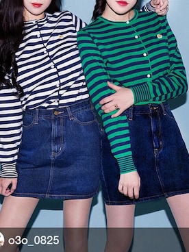 「アイテム（デニムスカート）」を使った、mixxmixさん（レディース・159cm）の冬コーディネート