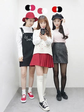 「hat」｜mixxmixさん（レディース・159cm）の冬コーディネート