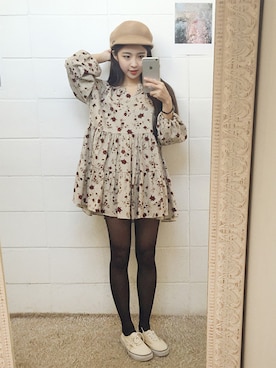 「アイテム（ワンピース）」を使った、mixxmixさん（レディース・159cm）の春コーディネート