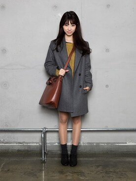 「mixxmixのアイテム（ダウンジャケット/コート）」を使った、mixxmixさん（レディース・159cm）の春コーディネート