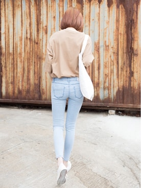 「ビッグTシャツ」｜mixxmixさん（レディース・159cm）の夏コーディネート