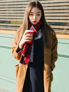 「mixxmixのアイテム（ジャケット/アウター）」を使った、mixxmixさん（レディース・159cm）の冬コーディネート