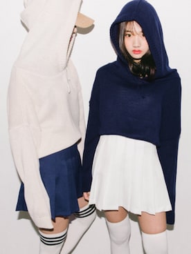 「フードパーカー」｜mixxmixさん（レディース・159cm）の冬コーディネート