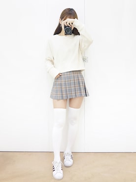 「ハイソックス」｜mixxmixさん（レディース・159cm）の冬コーディネート